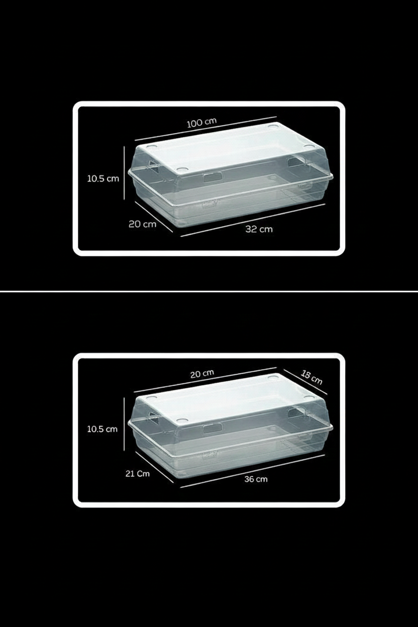 The Staxo™ Şeffaf Ayakkabı Kutusu