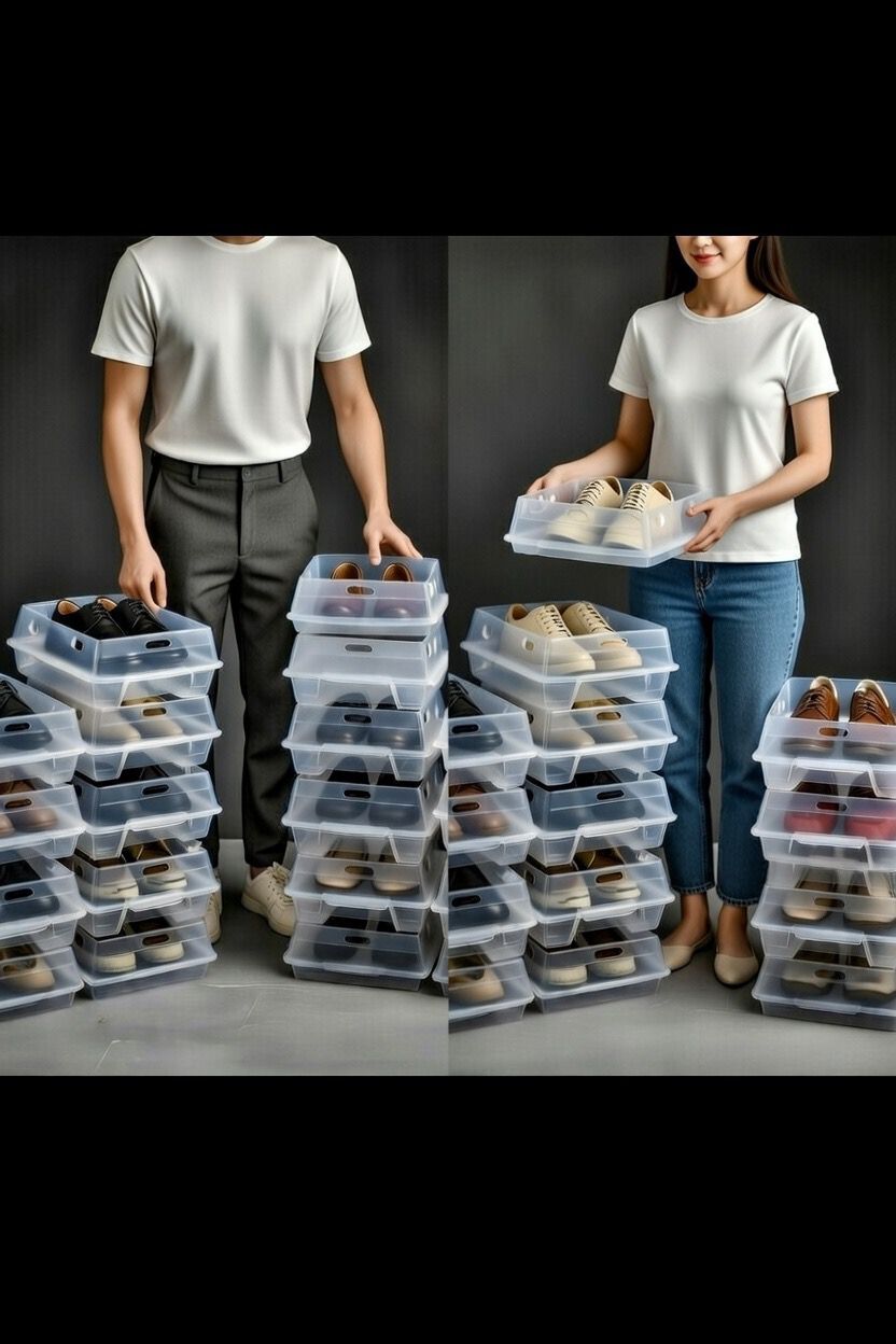 The Staxo™ Şeffaf Ayakkabı Kutusu